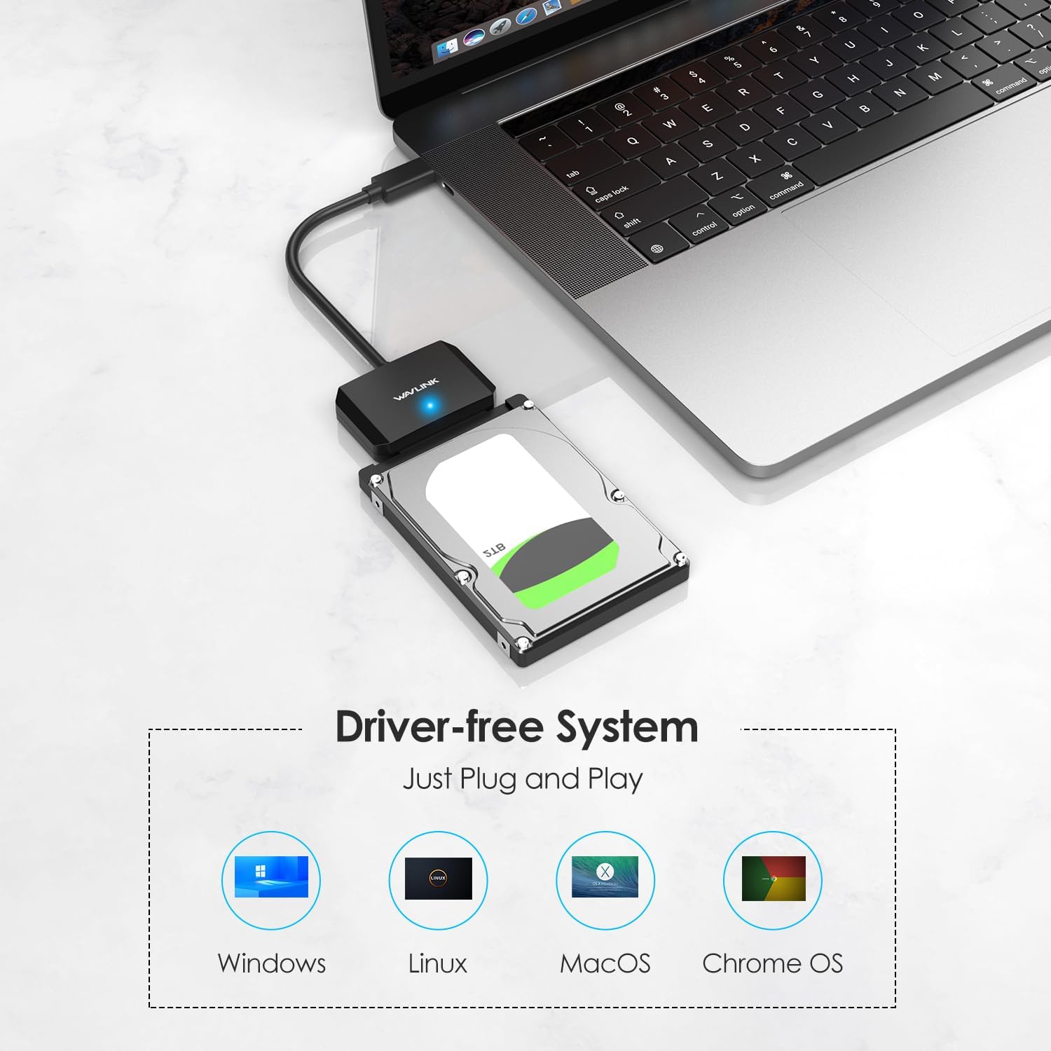 Wavlink Universal SATA III Cable Hard Drive Adapter for 2.5"" SSD/HDD &3.5"" HDD