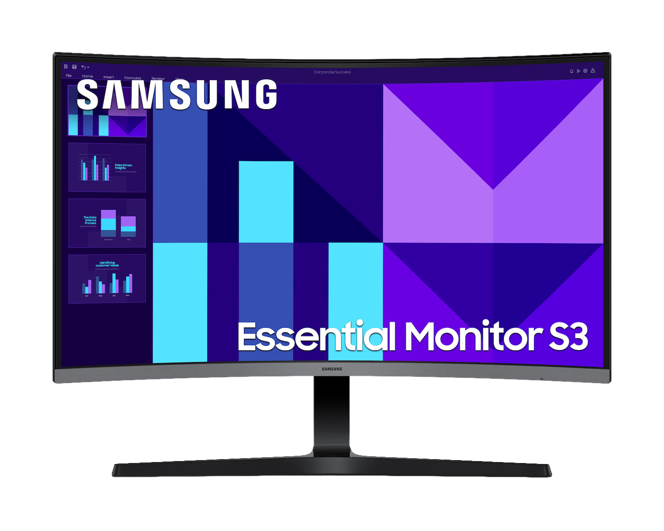 SAMSUNG 27" CURVE (16:9) FHD VA MONITOR, D-SUB, HDMI, VESA, 3YR