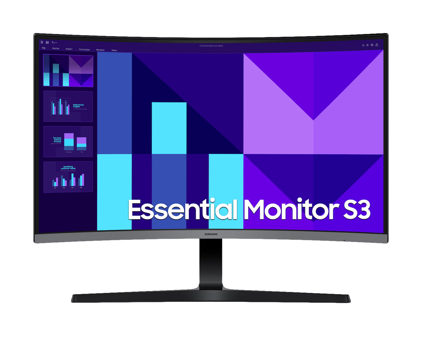 SAMSUNG 27" CURVE (16:9) FHD VA MONITOR, D-SUB, HDMI, VESA, 3YR