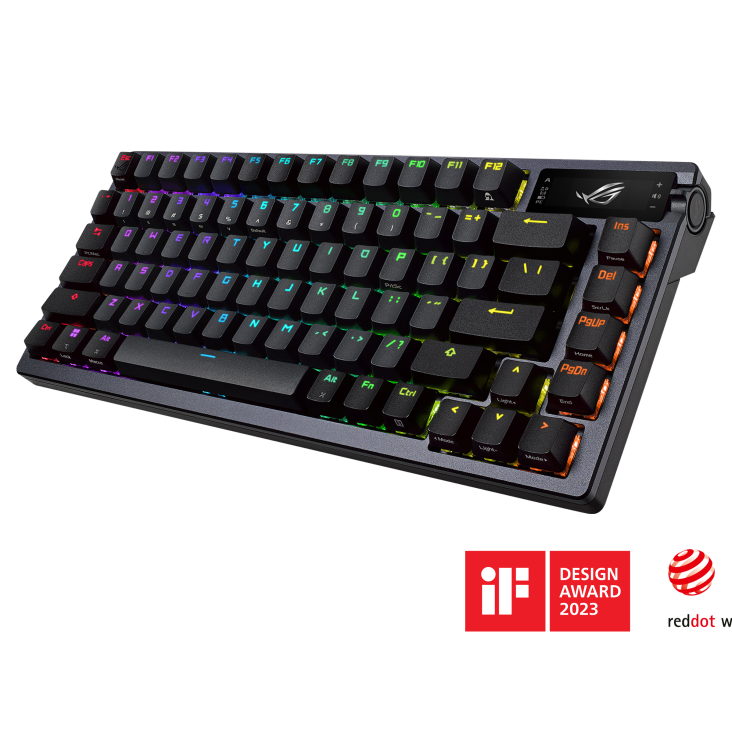ASUS ROG Azoth BLACK PBT Custom Wireless 75 Pre-Lubed Gaming Keyboard