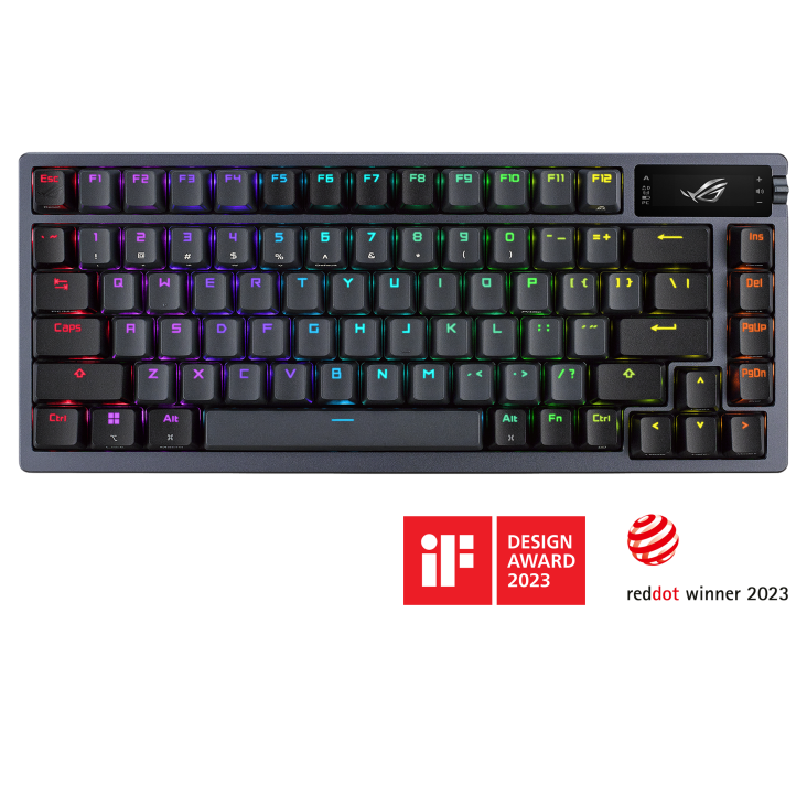 ASUS ROG Azoth BLACK PBT Custom Wireless 75 Pre-Lubed Gaming Keyboard