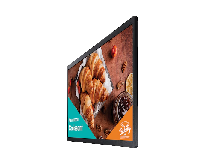SAMSUNG (QBC) PRO DISPLAY, 24" FHD, 250NITS, HDMI, LAN/WIFI, SPKR, PORT/LAND, 16H/7D, 3YR