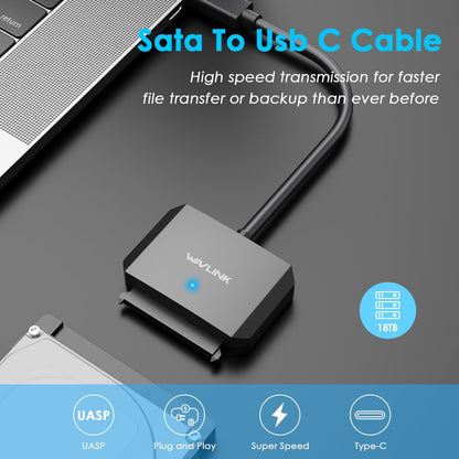 Wavlink Universal SATA III Cable Hard Drive Adapter for 2.5"" SSD/HDD &3.5"" HDD