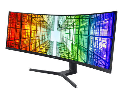SAMSUNG 49" CURVE (32:9) DQHD VA MONITOR, DP, HDMI(2), USB-C, USB(3), LAN, H/ADJ, VESA, 3Y