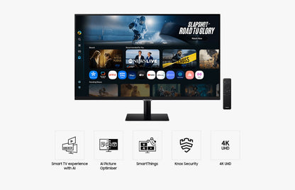 SAMSUNG 32" (16:9) M7 4K UHD SMART MONITOR,  HDMI(2), USB-C, USB(3), BT,WIFI, VESA, 3YR