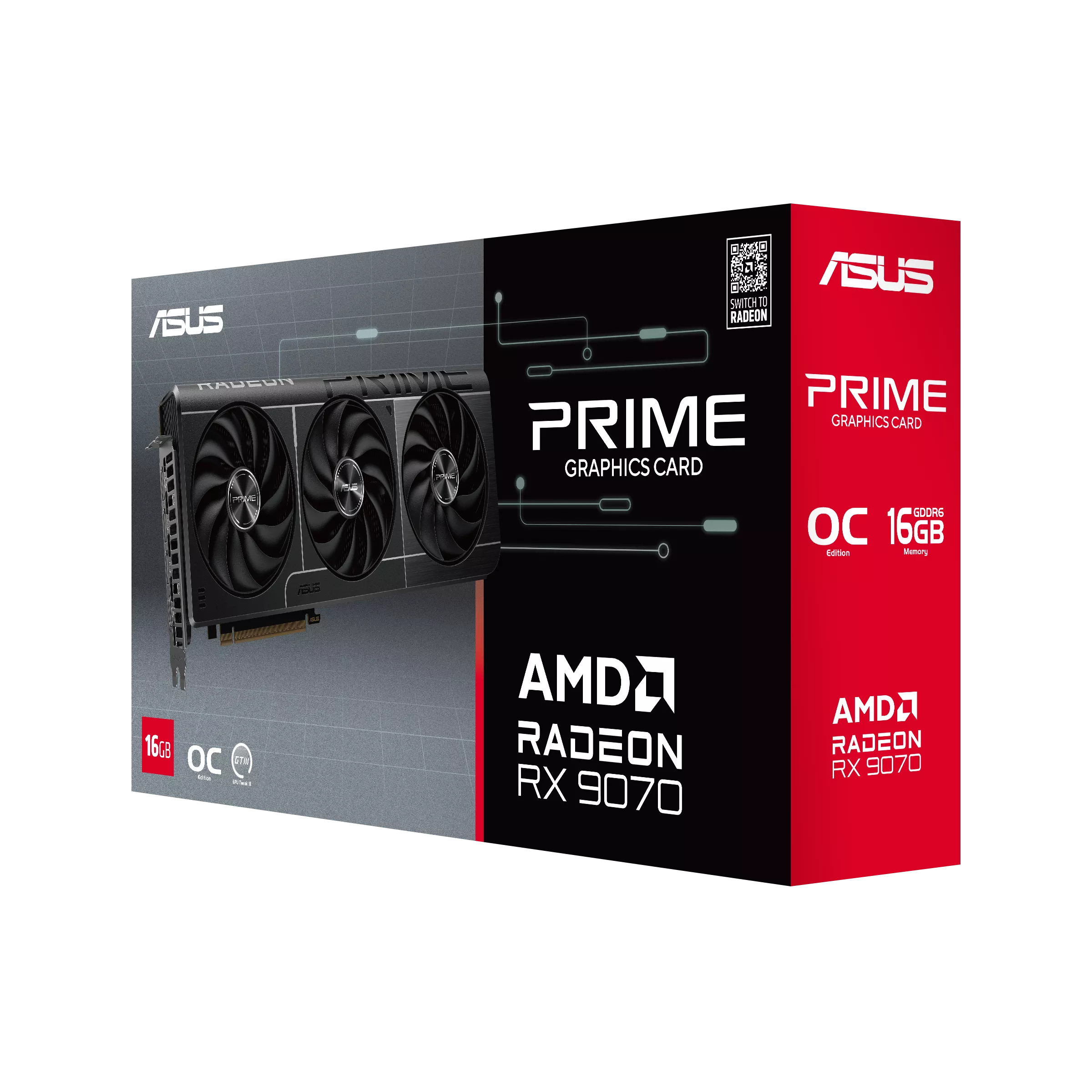 ASUS Prime Radeon RX 9070 EVO OC Edition 16GB GDDR6
