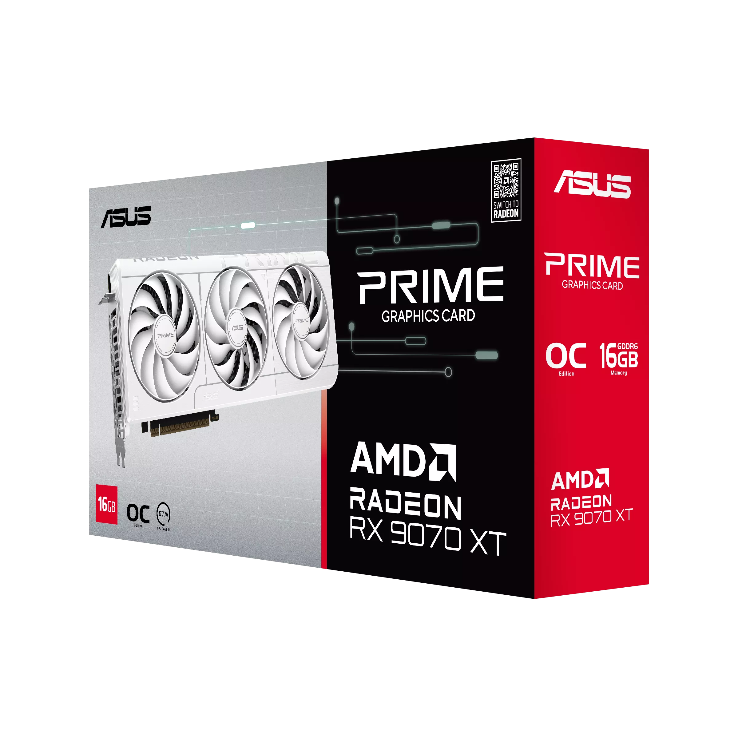 ASUS Prime Radeon RX 9060 XT OC White Edition 16GB