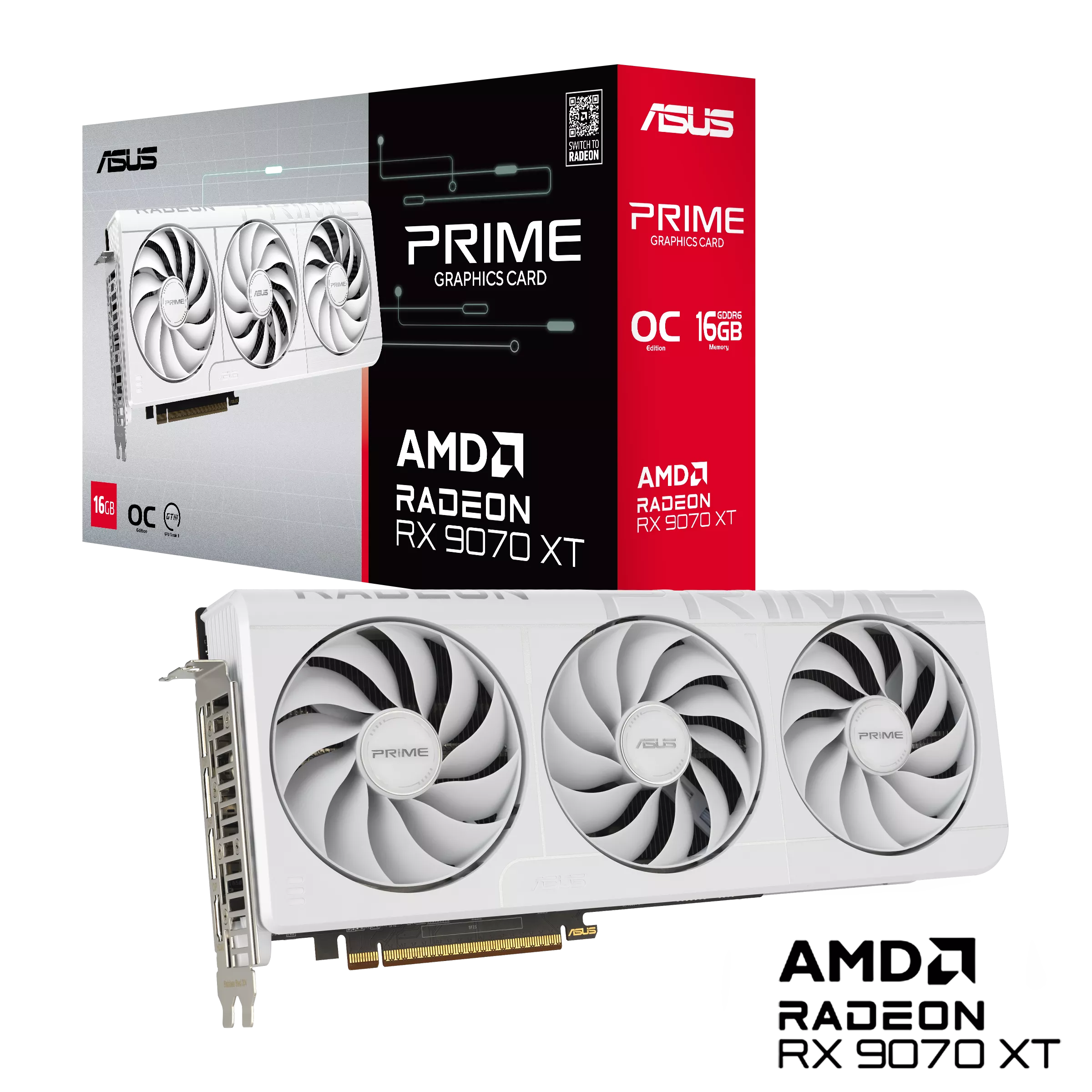 ASUS Prime Radeon RX 9060 XT OC White Edition 16GB