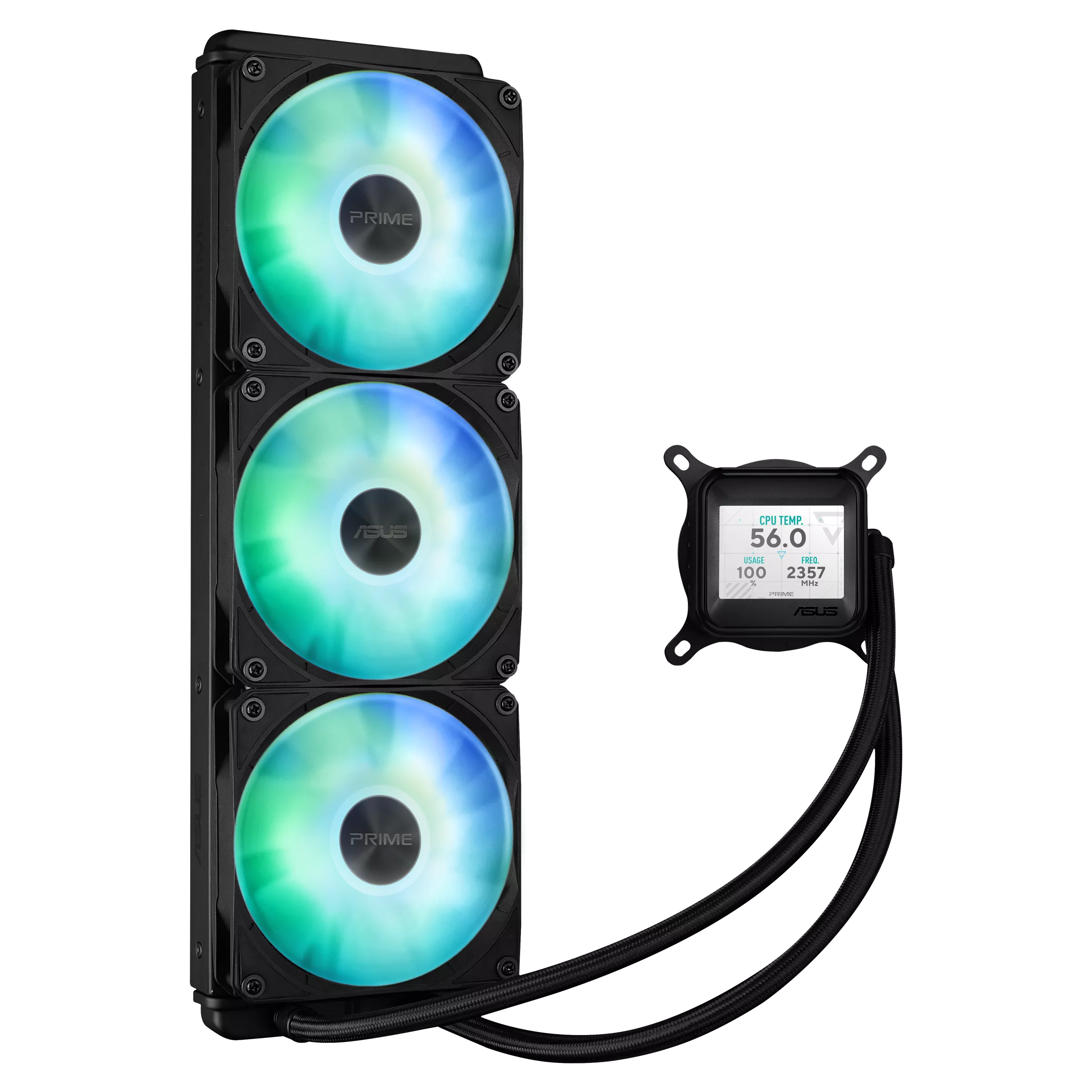 ASUS Prime LC ARGB LCD all-in-one CPU liquid cooler