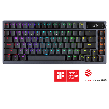 ASUS ROG Azoth BLACK PBT Custom Wireless 75 Pre-Lubed Gaming Keyboard