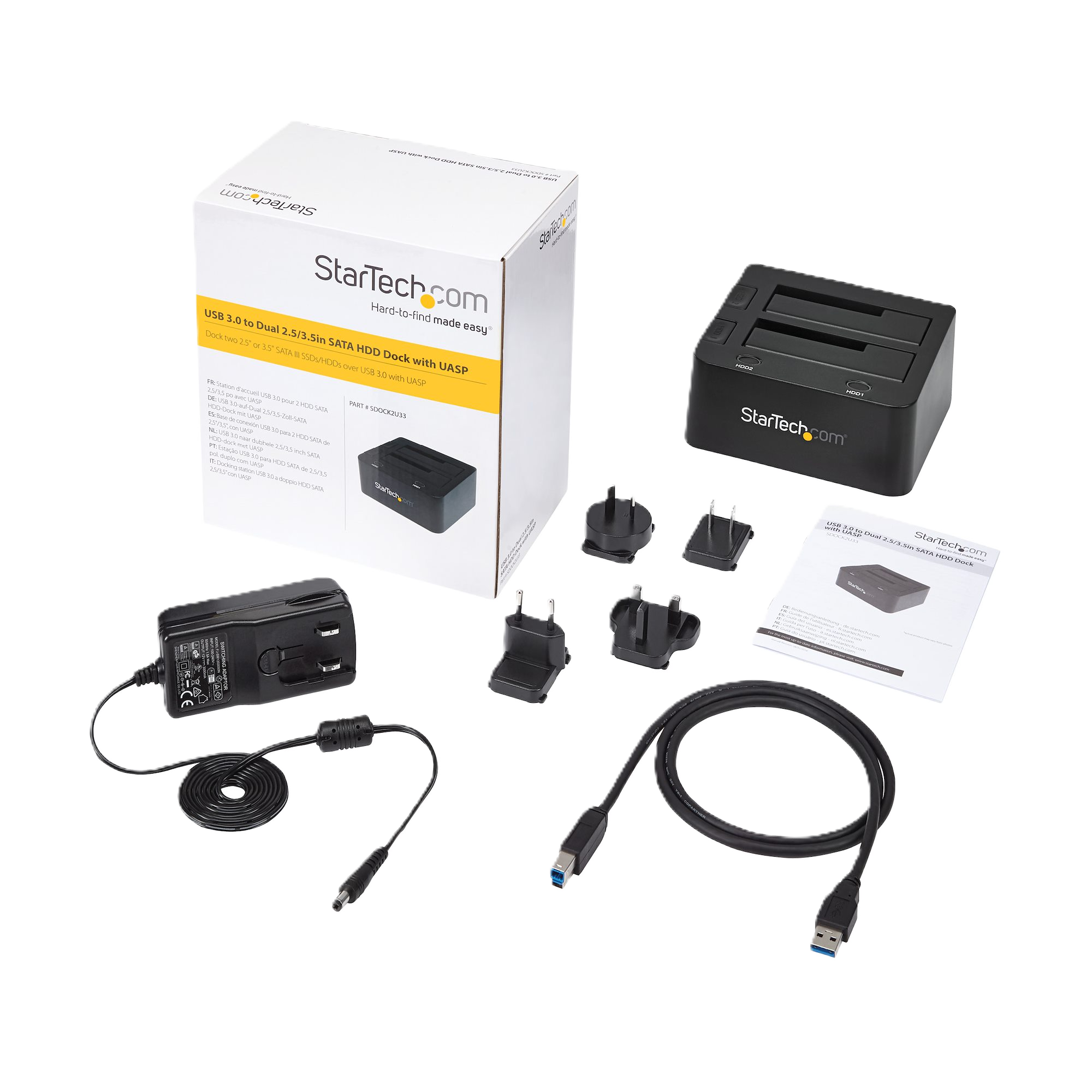 USB 3.0 to Dual 2.5/3.5in SATA Hard Drive Docking Station