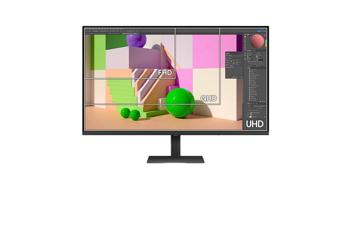 SAMSUNG 37" (16:9) UHD VA MONITOR, DP, HDMI, HDR10, USB-C, USB(3), LAN, KVM, H/ADJ, VESA,