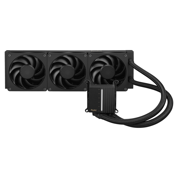 ProArt LC 360 all-in-one CPU liquid cooler with illuminated system status meter